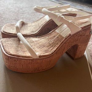 Dolce Vita Jodie Platform Sandal White Size 6